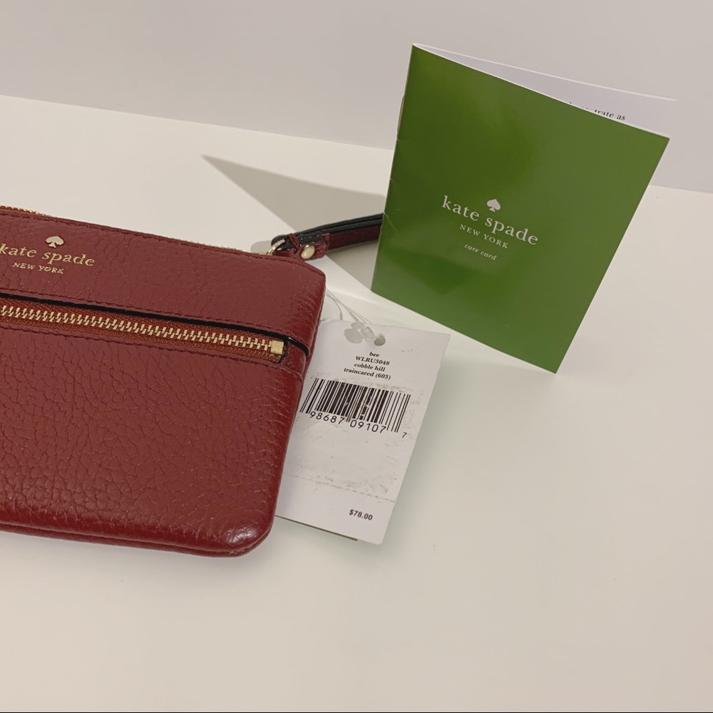 Kate Spade Leather Wristlet Purse Cobble Hill Bee - Picture 3 of 6